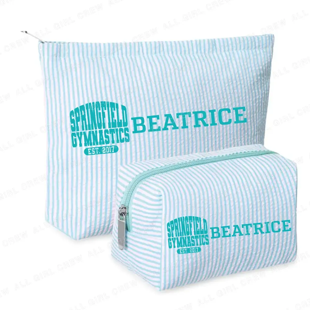 Block Letters EST. 2017 w/ Name Makeup bags