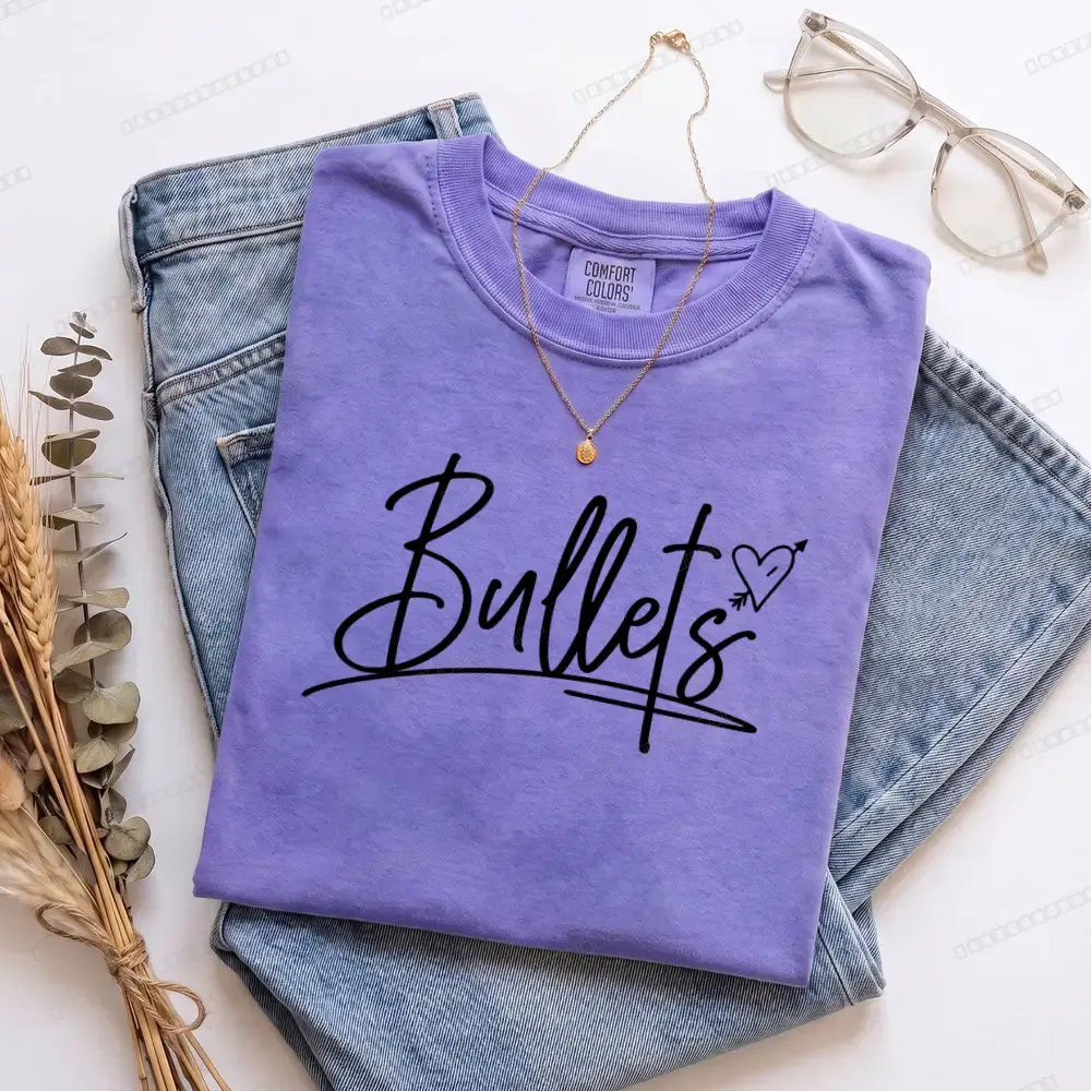 Bullets Heart Doodle on Violet