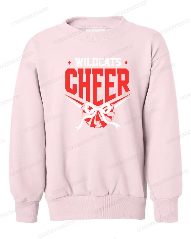 Wildcats Cheer with back on Pale Pink