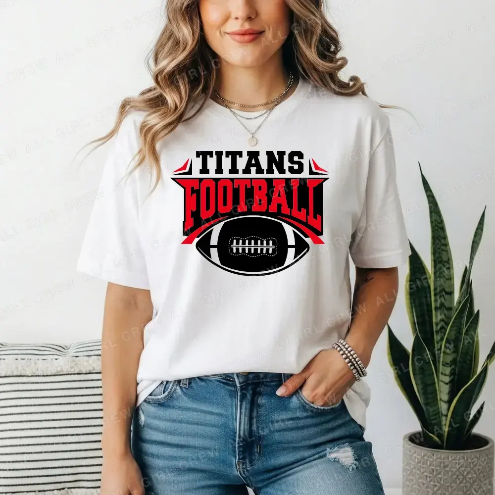 Titans Football Banner on White