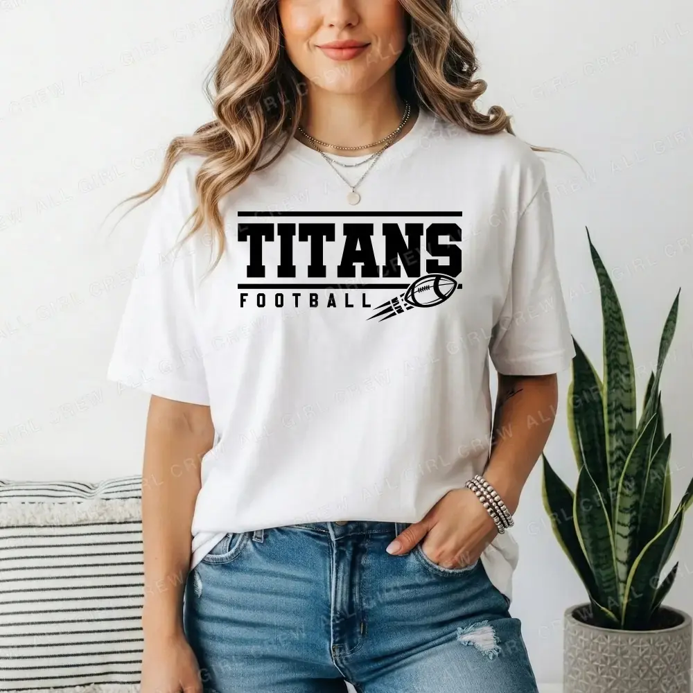 Titans Flying Football on White