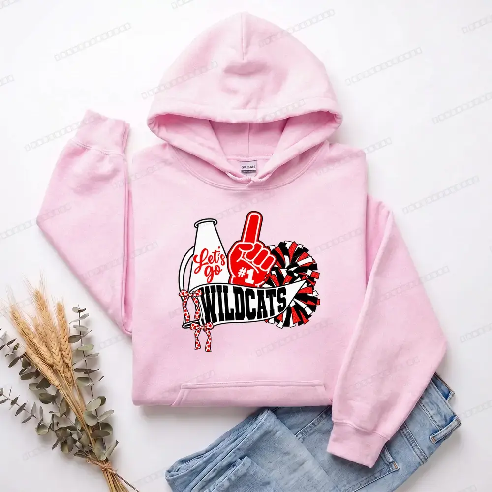 Let's Go Wildcats on Light Pink
