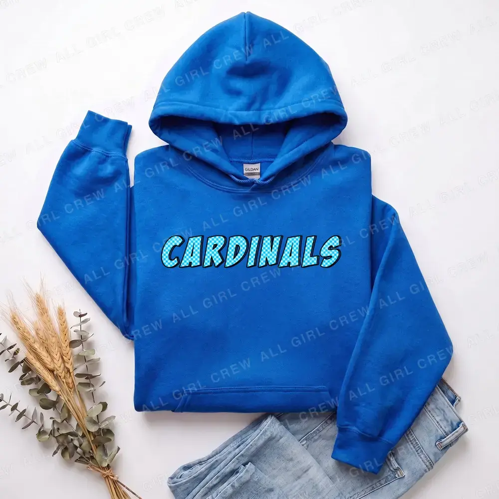Pleasant Plains Blue Checkered Cardinals on Royal