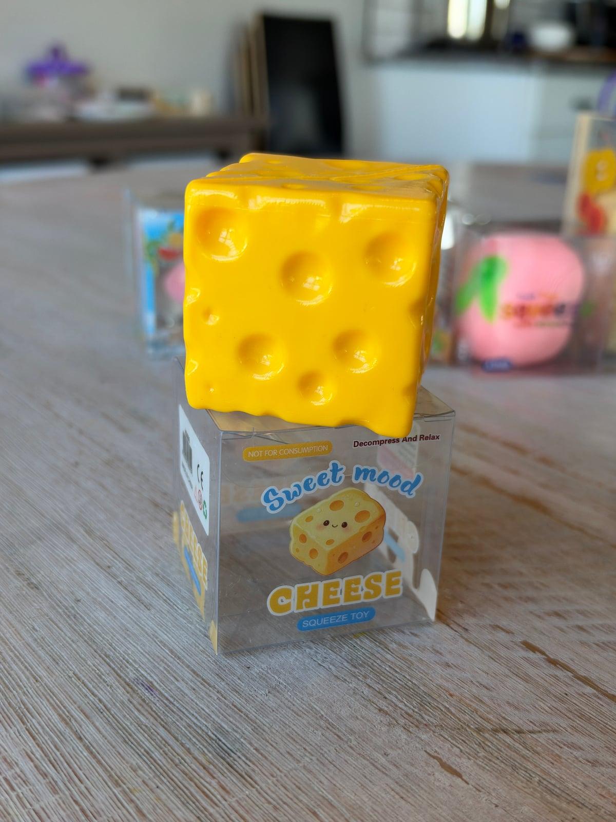 Cheese Crunchy Building Block Squishy